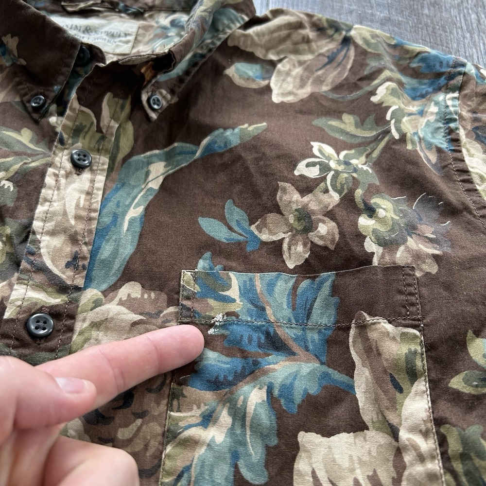 Polo Ralph Lauren Denim and Supply Floral Button Up Shirt Hawaiian Mens XL Lot - Picture 7 of 11